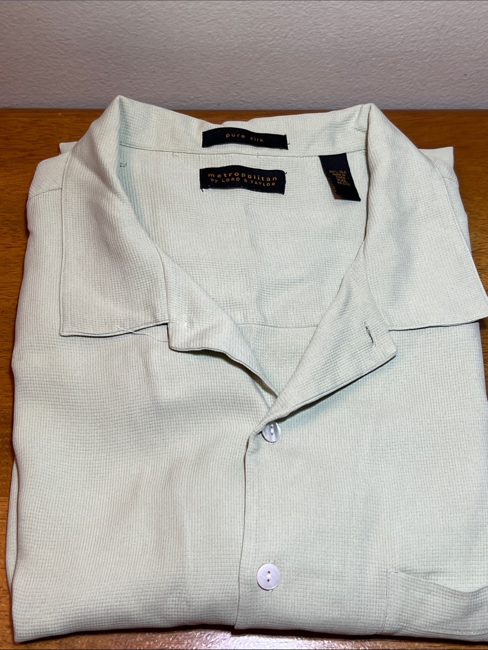 Metropolitan by Lord & Taylor Pure Silk Light Mint Top Size XXL. 100%SILK